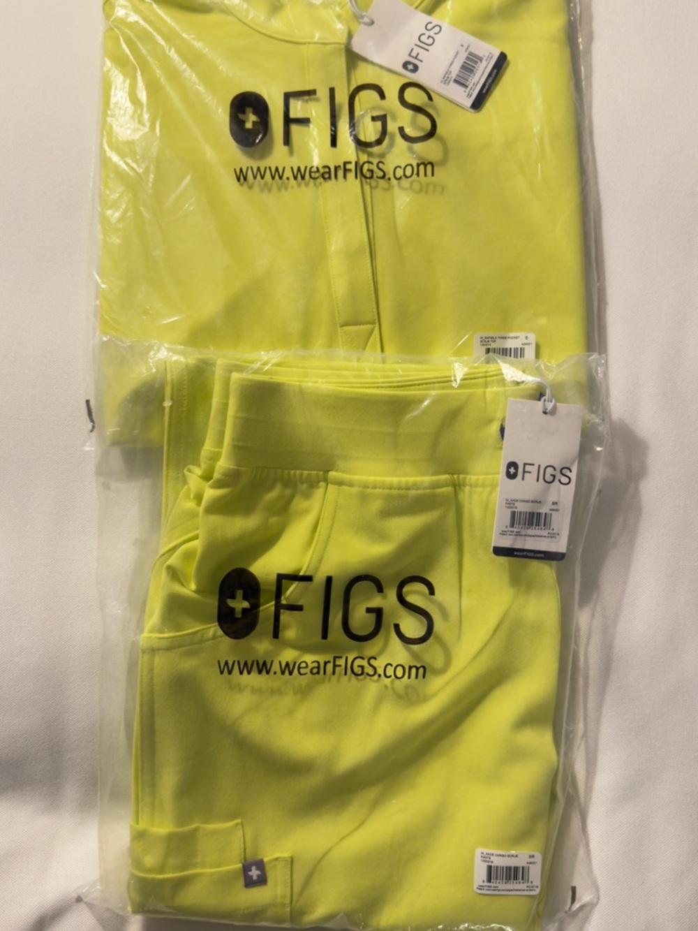 FIGS women  Neon Lime Yellow Jogger Pants